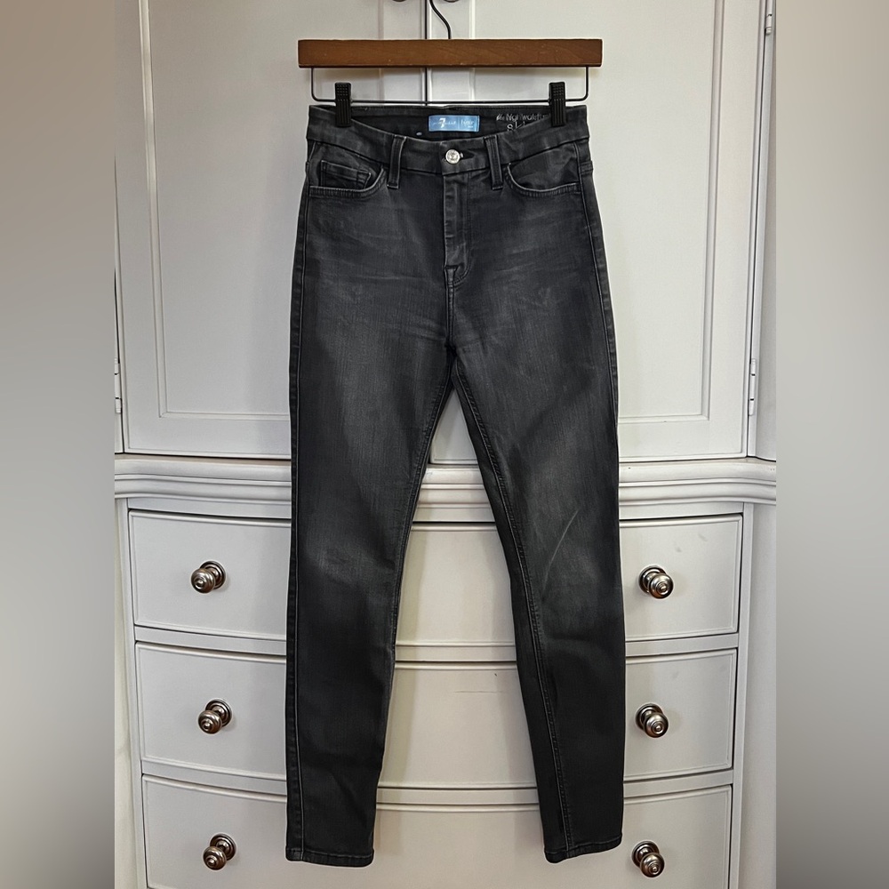 7 For All Mankind - The high waist ankle skinny jean b(air) - Size 25